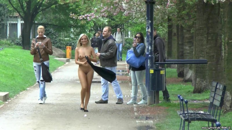 Undresses on the street