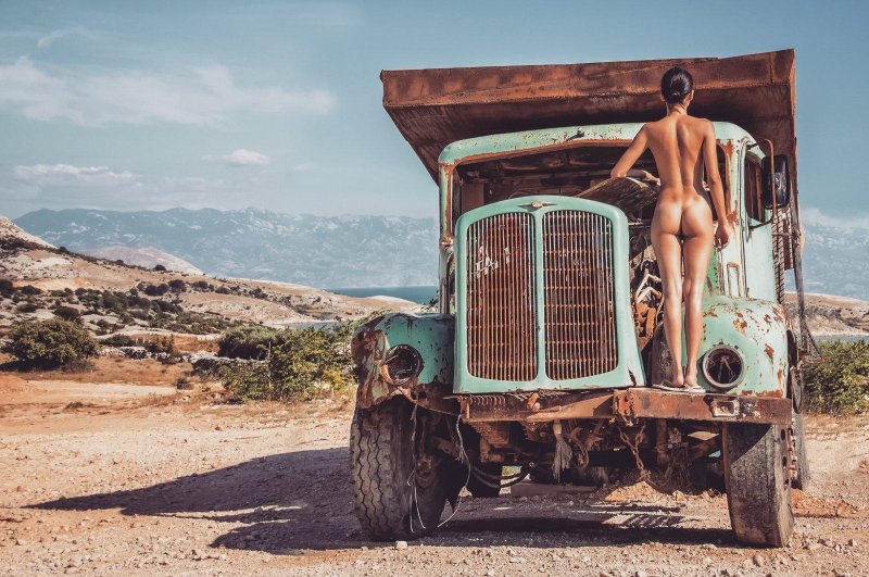 Beautiful girls and trucks