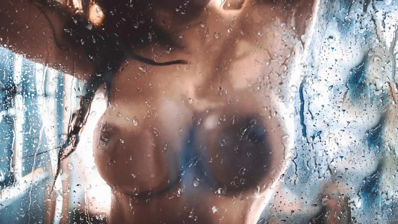 Beautiful girl in the shower