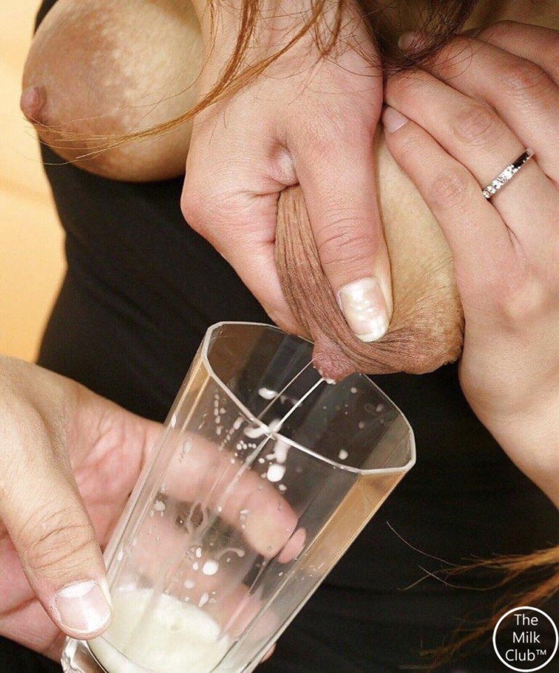 Home boobs with milk