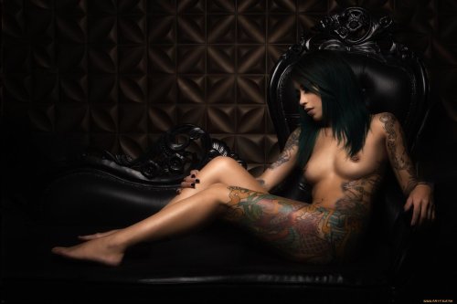 Models with tattoos