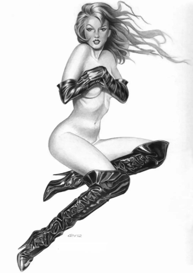 Erotic drawings with a pencil