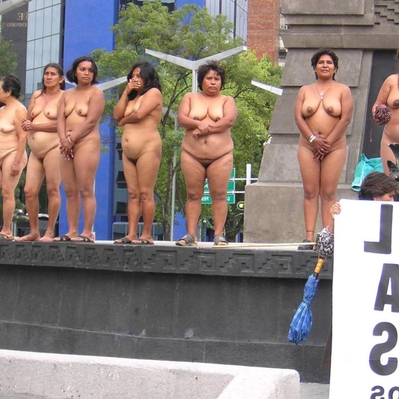 Naked resident of Peru