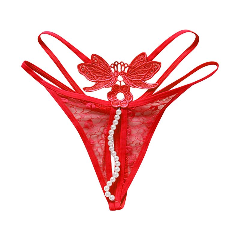 Female thongs with beads