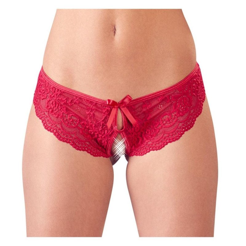 Lace panties red