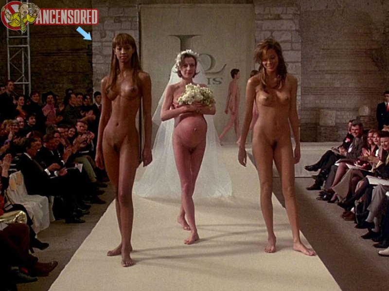 Naked women on the catwalk
