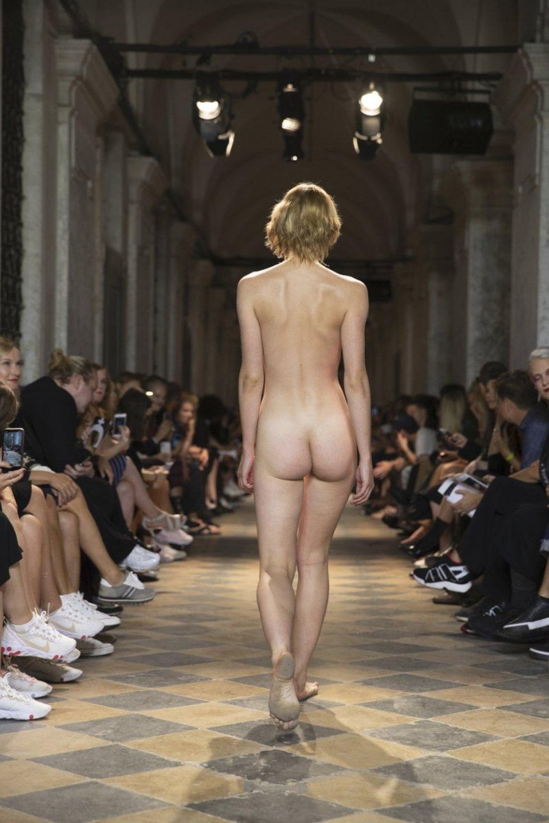 Naked on the catwalk