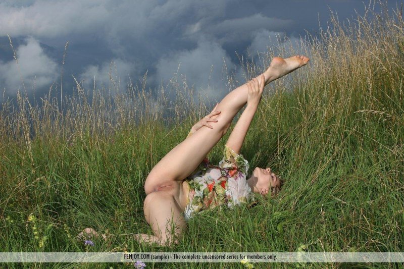 Naked girl in nature