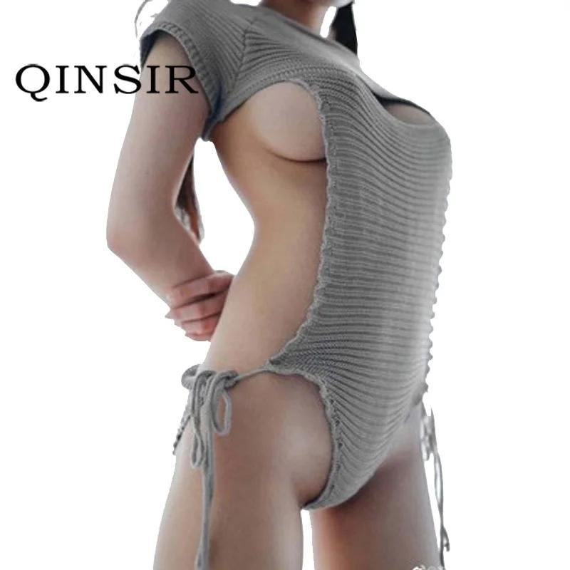 Sweater with an open back