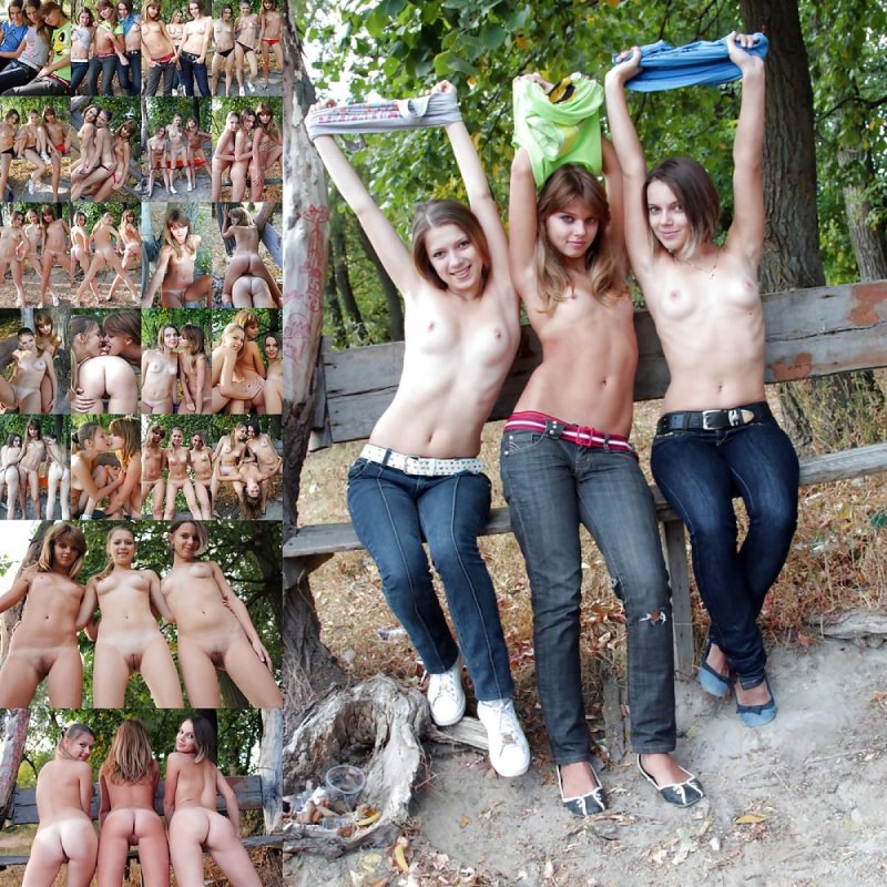 Girls naked in the summer camp