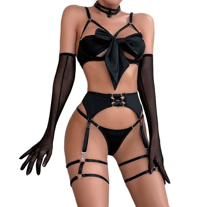 Sexual underwear set with a belt