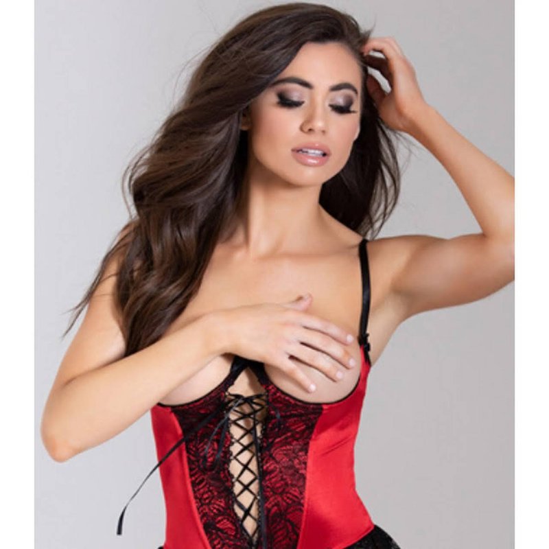 Open breast corset