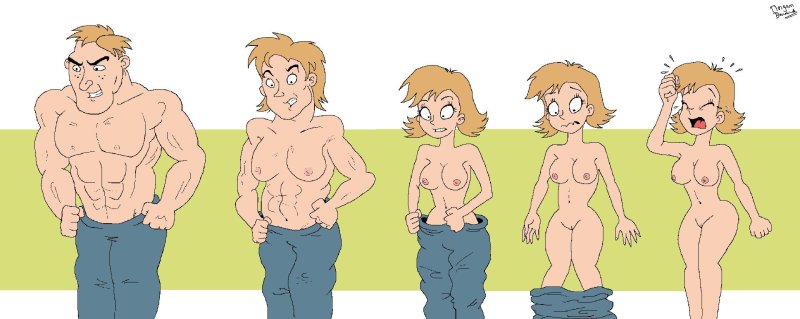 Men turn into naked women