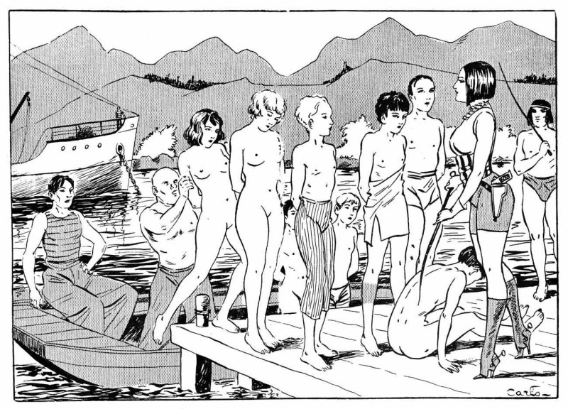 Erotic drawings with boys