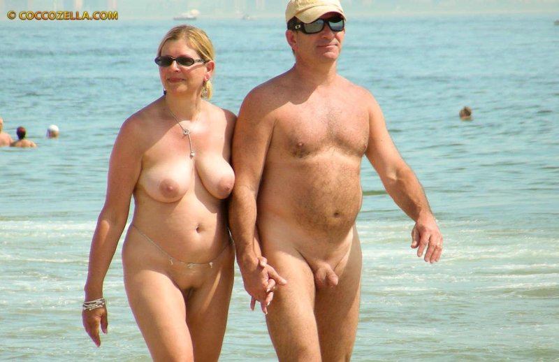Naked people on the beach