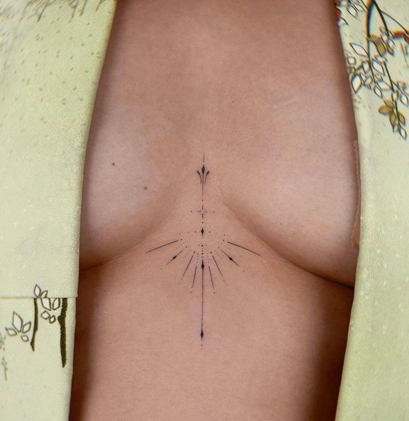 Tattoo between breasts