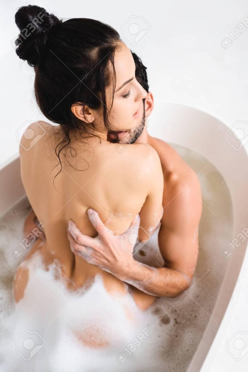 In the bathroom together