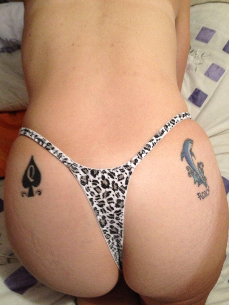 Leopard thongs
