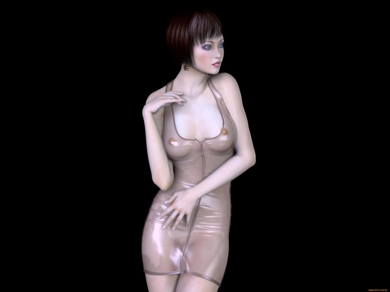 D graphics girl model