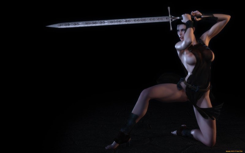 Girl with swords