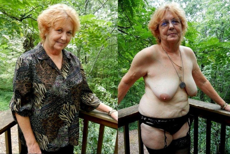 Naked old grandmother