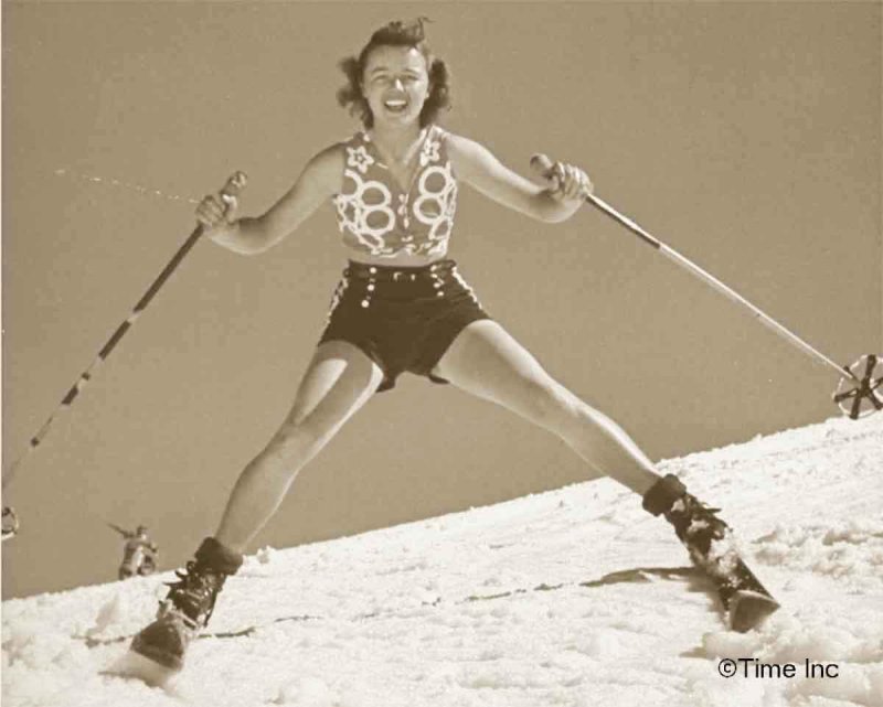 Retro skier