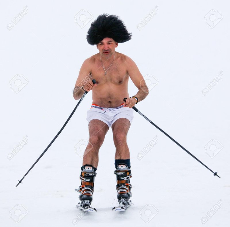 A man skiing