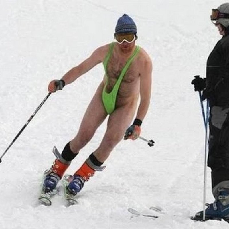 Funny skier