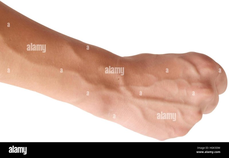 Pooped hand with veins