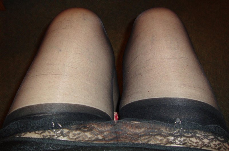 Female legs in stockings