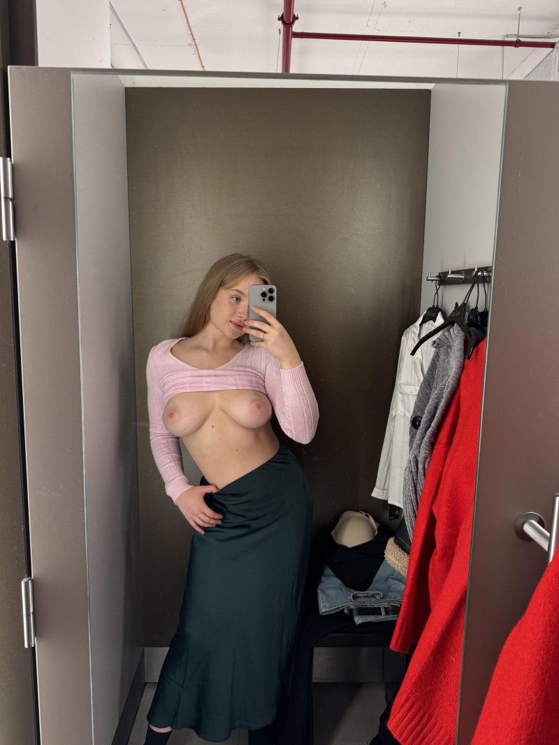 Girl in the fitting room
